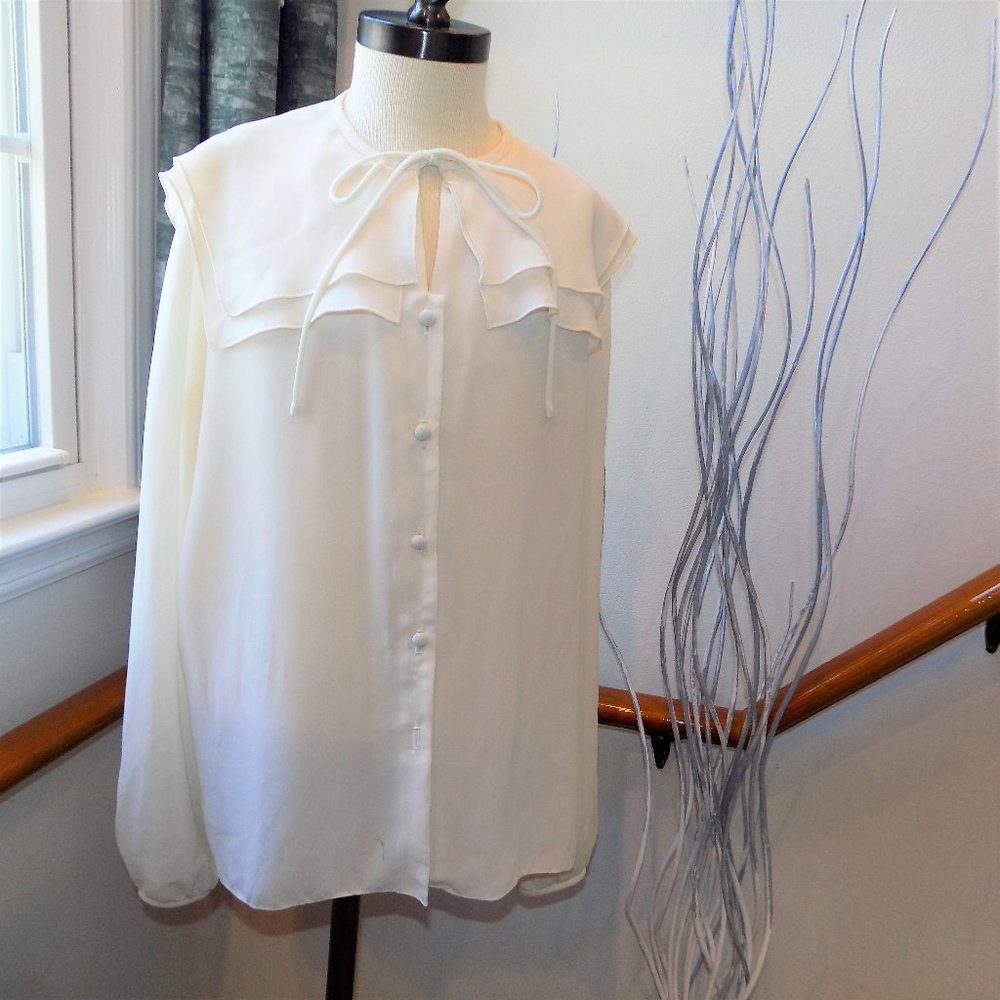 PROPHECY Vintage 1970's Blouse Size 8 Cream